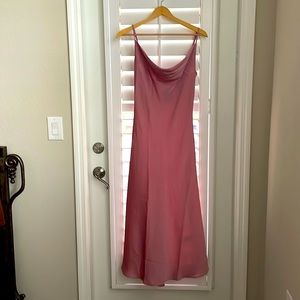 Silk Rose color slip dress with tags, never worn.